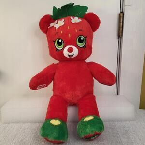 Build-A-Bear Workshop Shopkins Strawberry Kiss plush bear 18"Lx8"W approximately